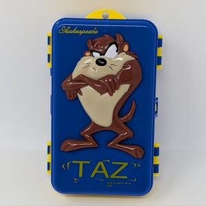 Shakespeare Taz Tasmanian Devil Looney Tunes Blue and Yellow Case Fishing Tackle
